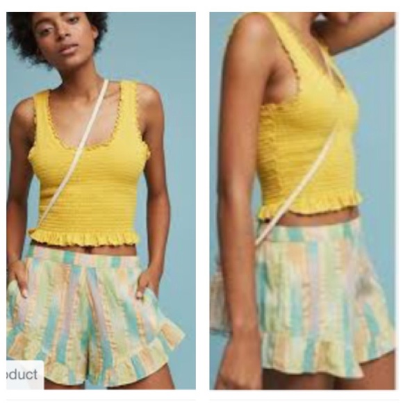 Anthropologie Pants - NWT Anthropologie Lilka Pastel Yarn-Dyed Shorts XS